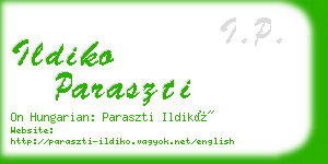 ildiko paraszti business card